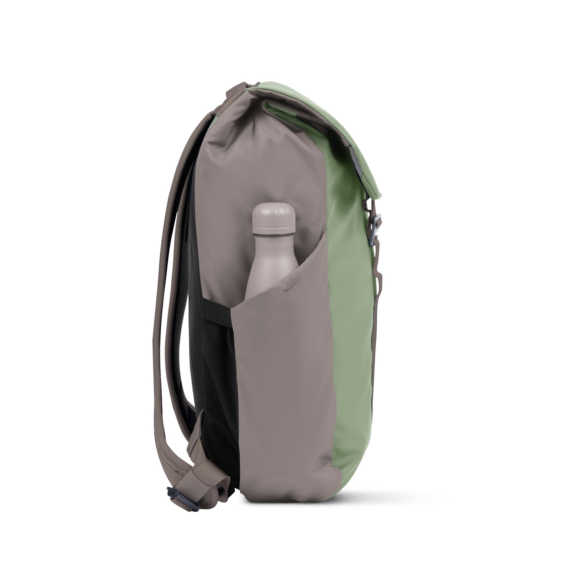 Minimalist Sage Flap Backpack – Easy Access Daypack