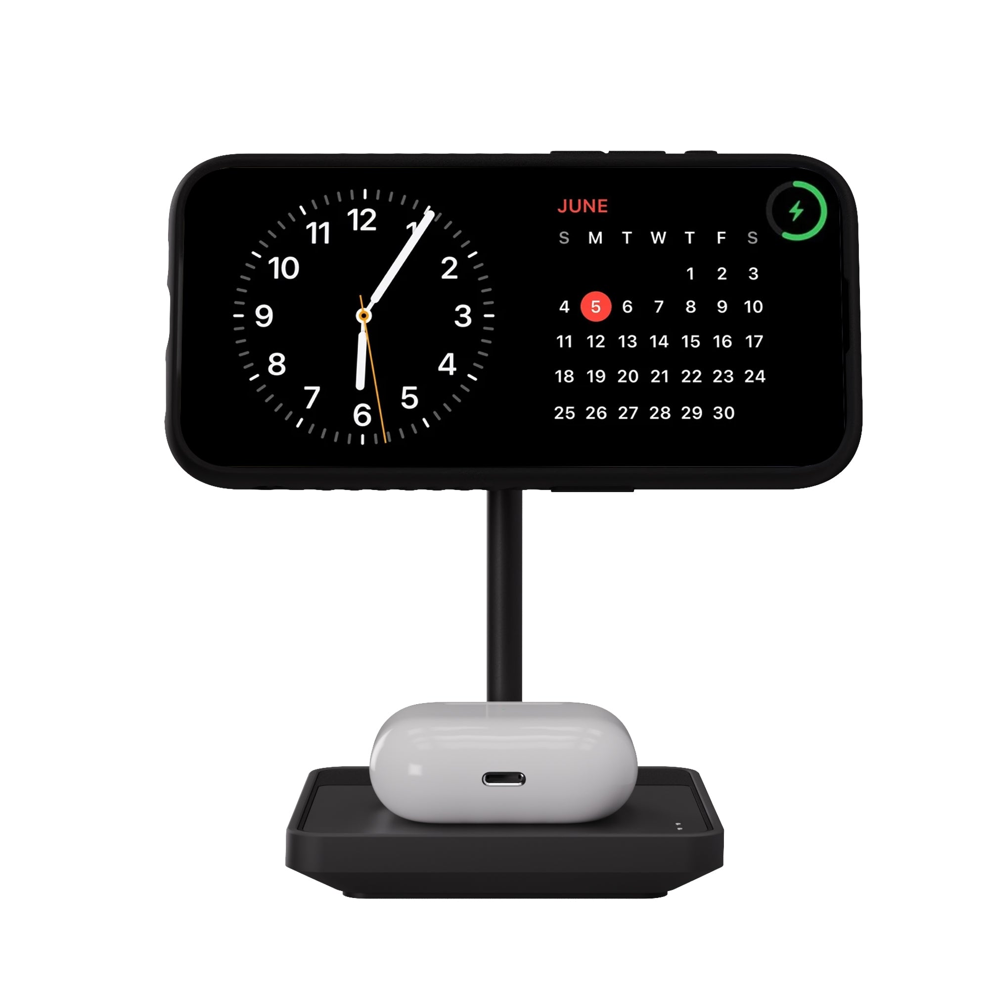 Qi2 Wireless Charging Stand - 15W Fast Charging, Matte Black
