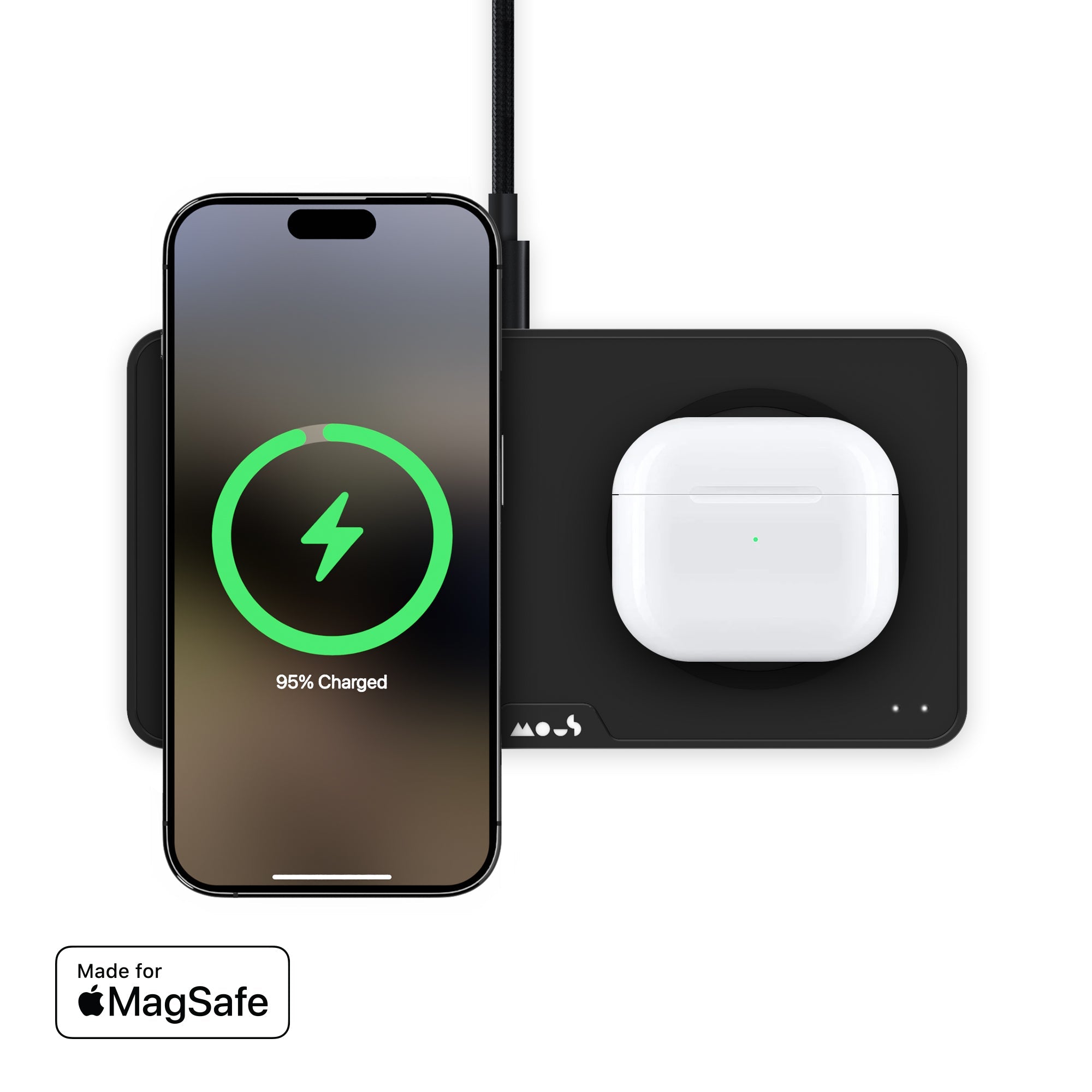 MagSafe Charging Station - Matte Black 3-in-1 Wireless Charger