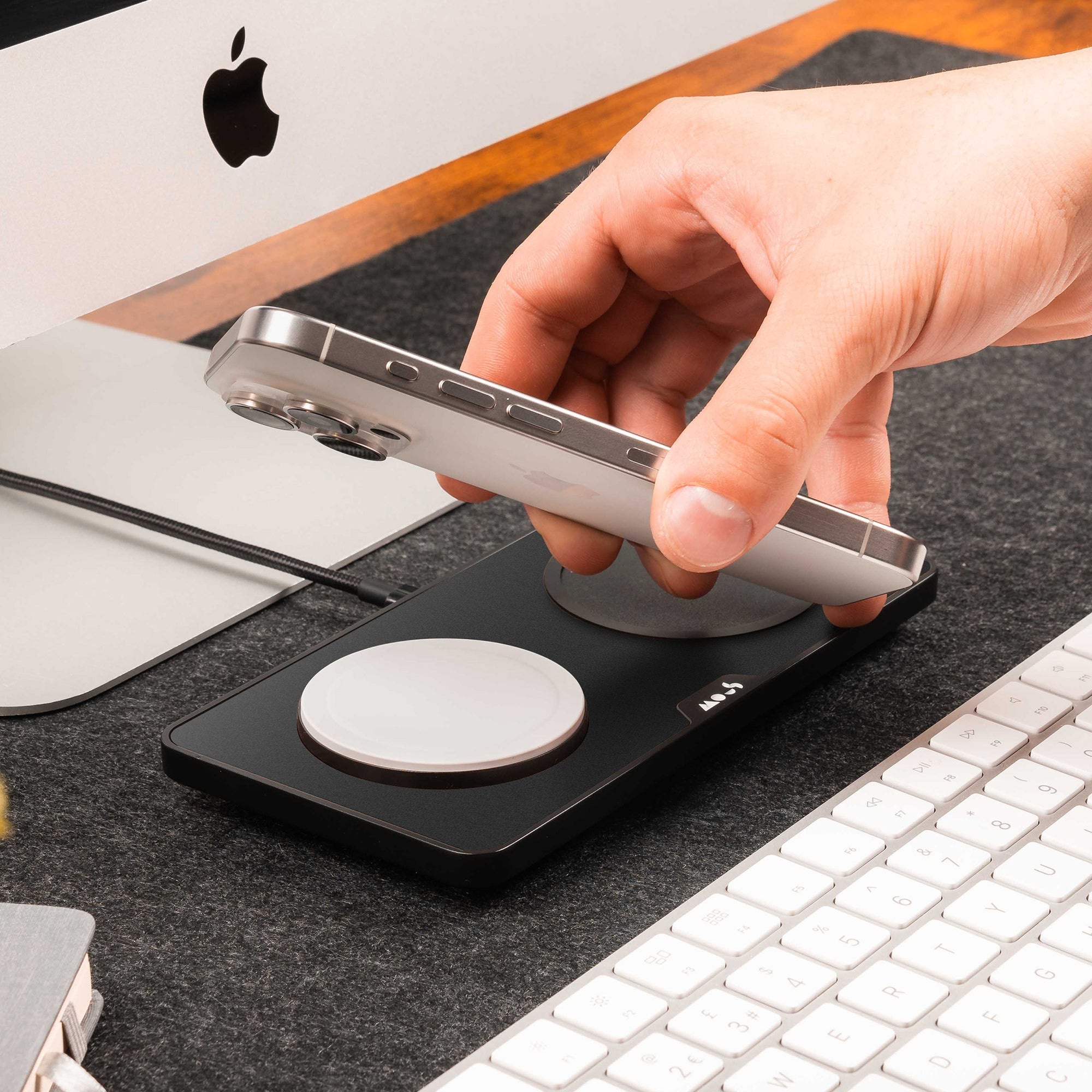 MagSafe Charging Station - Matte Black 3-in-1 Wireless Charger