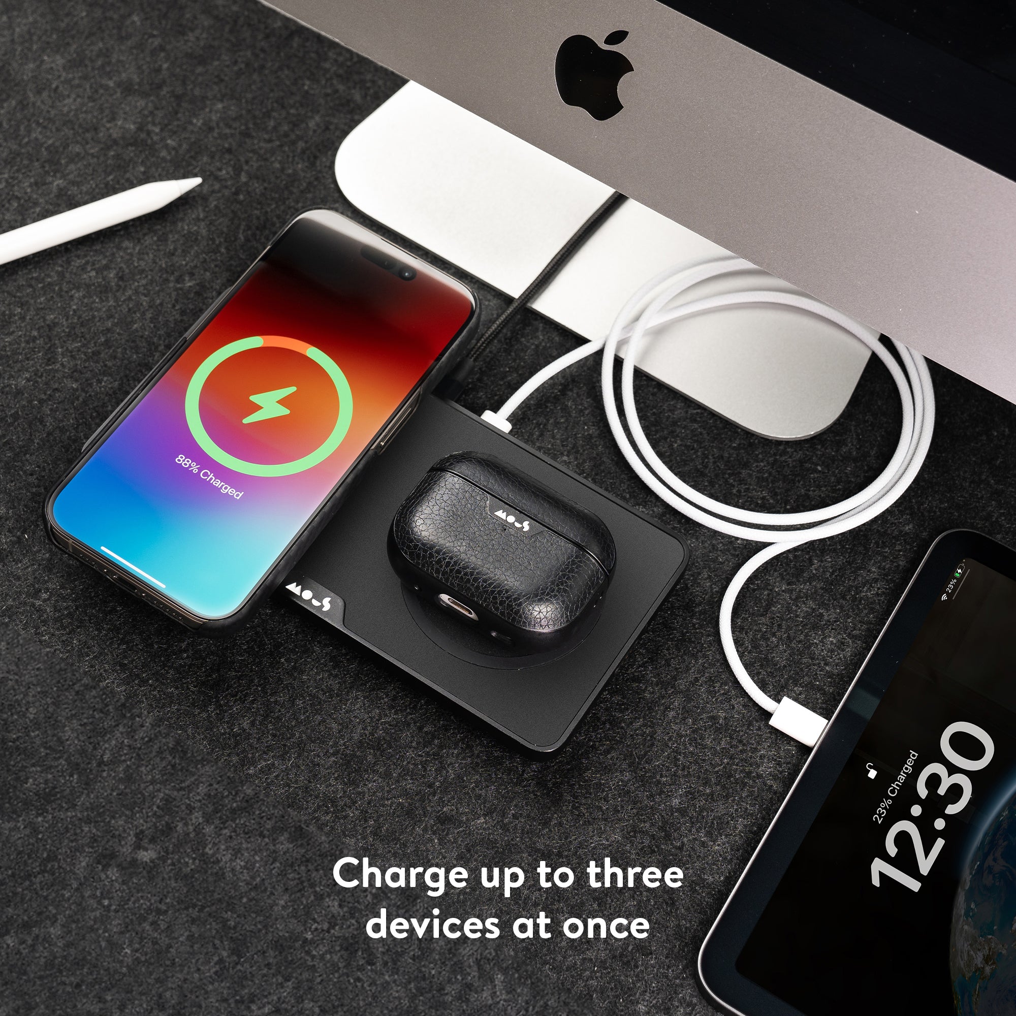 MagSafe Charging Station - Matte Black 3-in-1 Wireless Charger