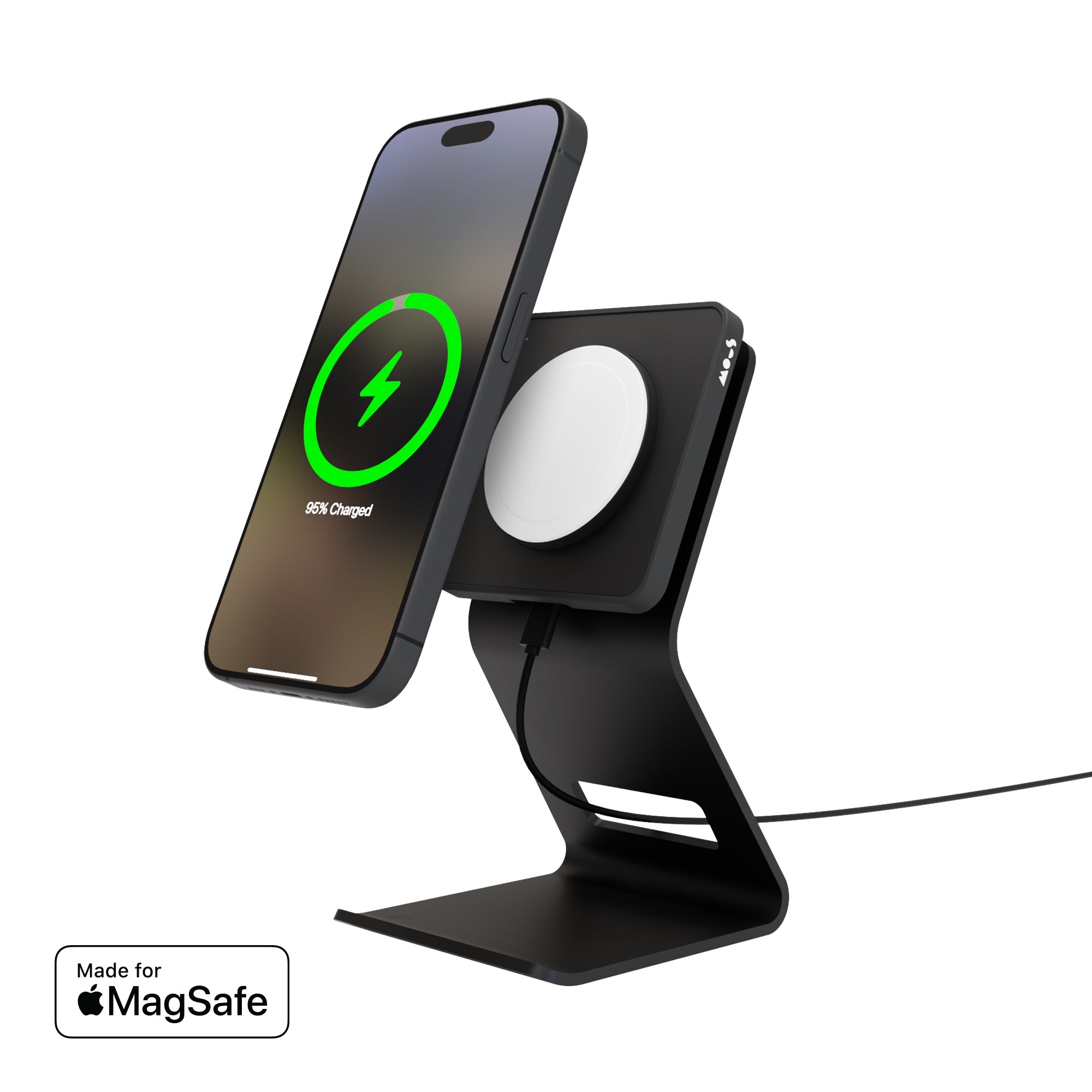 MagSafe Charging Stand - Matte Black Wireless Charger for iPhone