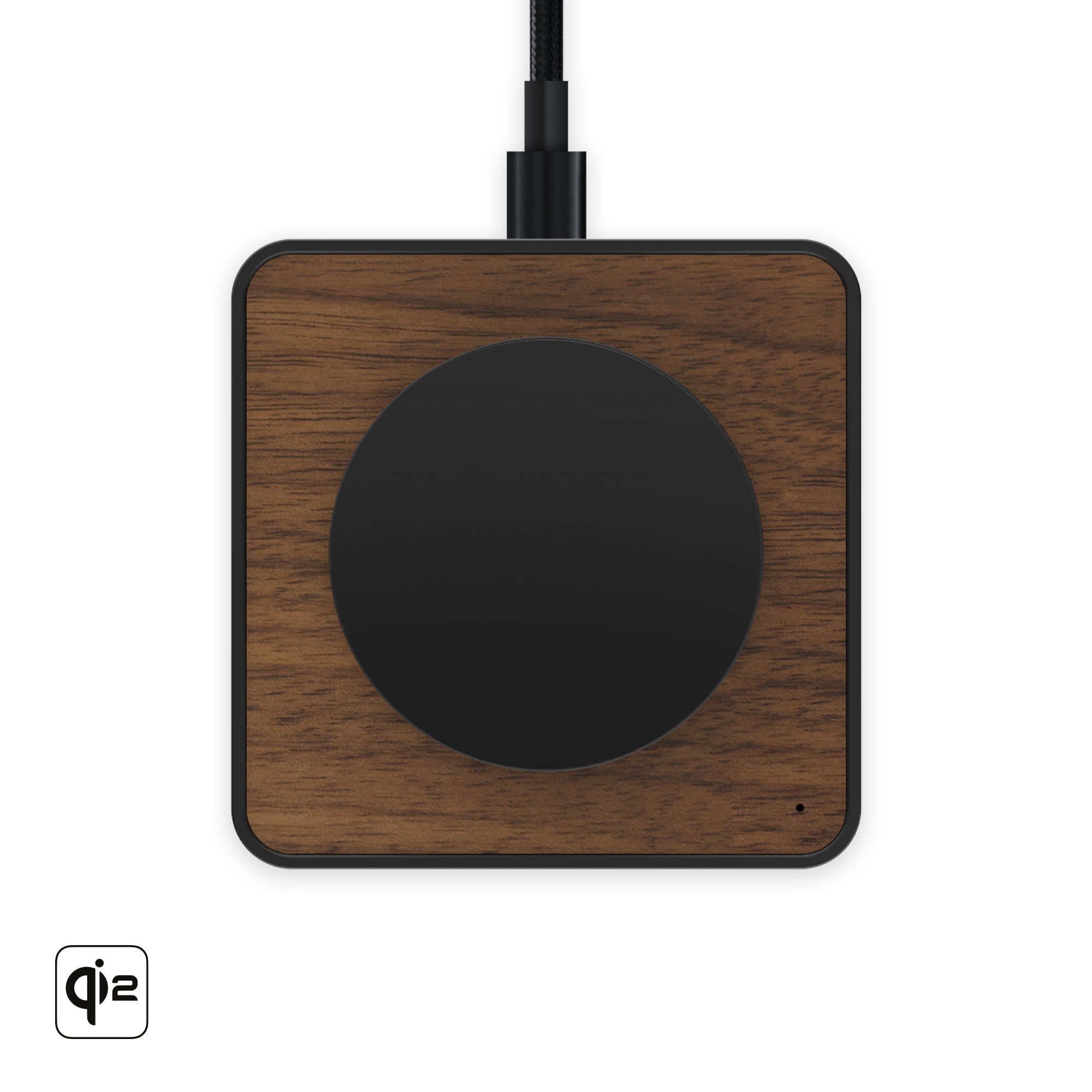 Qi2 Certified Walnut Wireless Charging Pad - 15W Fast Charging