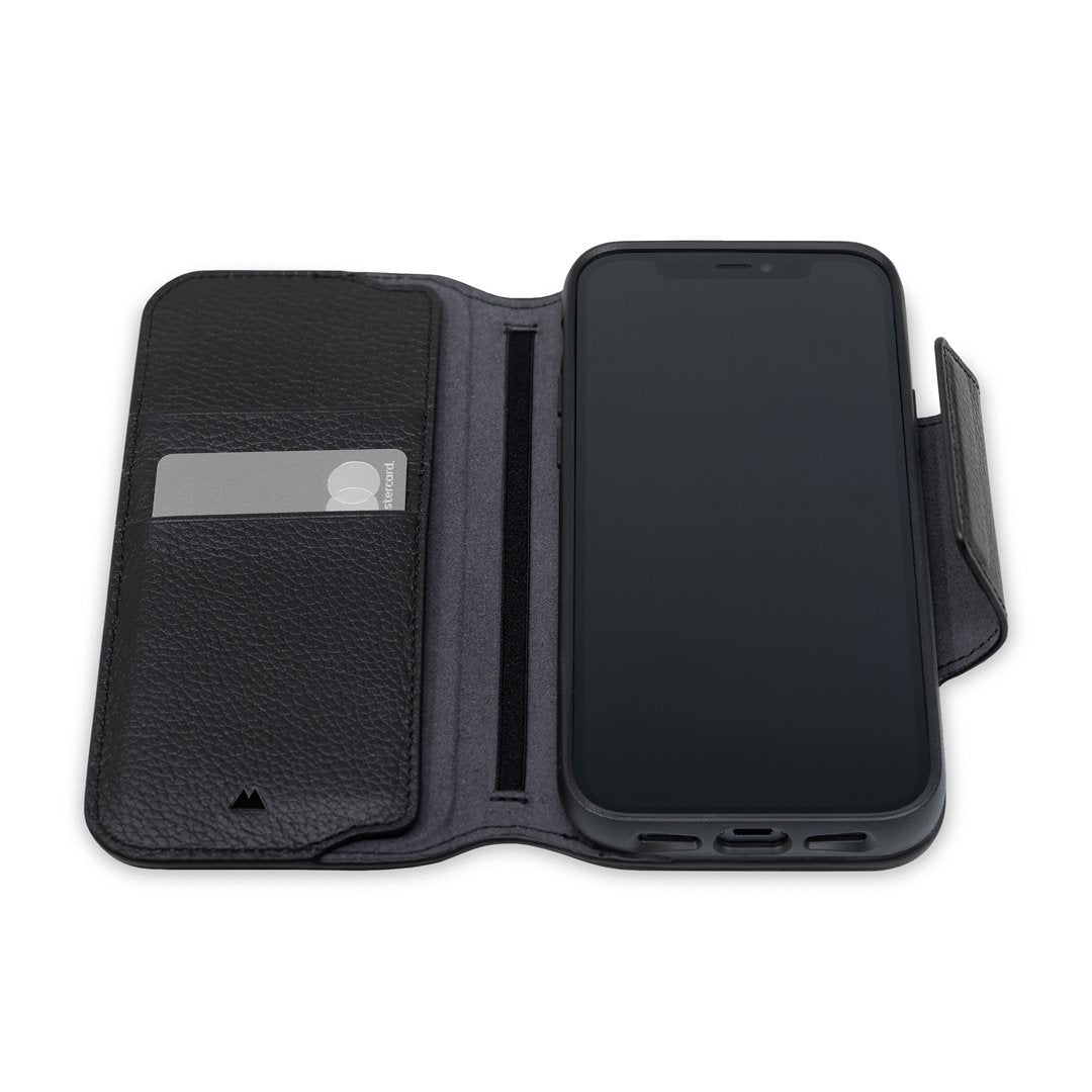 MagSafe Leather Wallet with Kickstand – Detachable & Secure