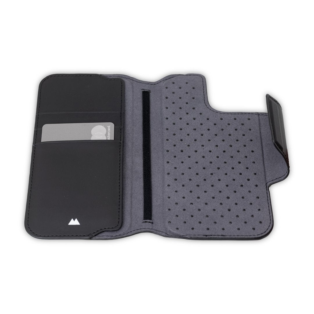 MagSafe Wallet for iPhone - Black Flip Case with Card Slots