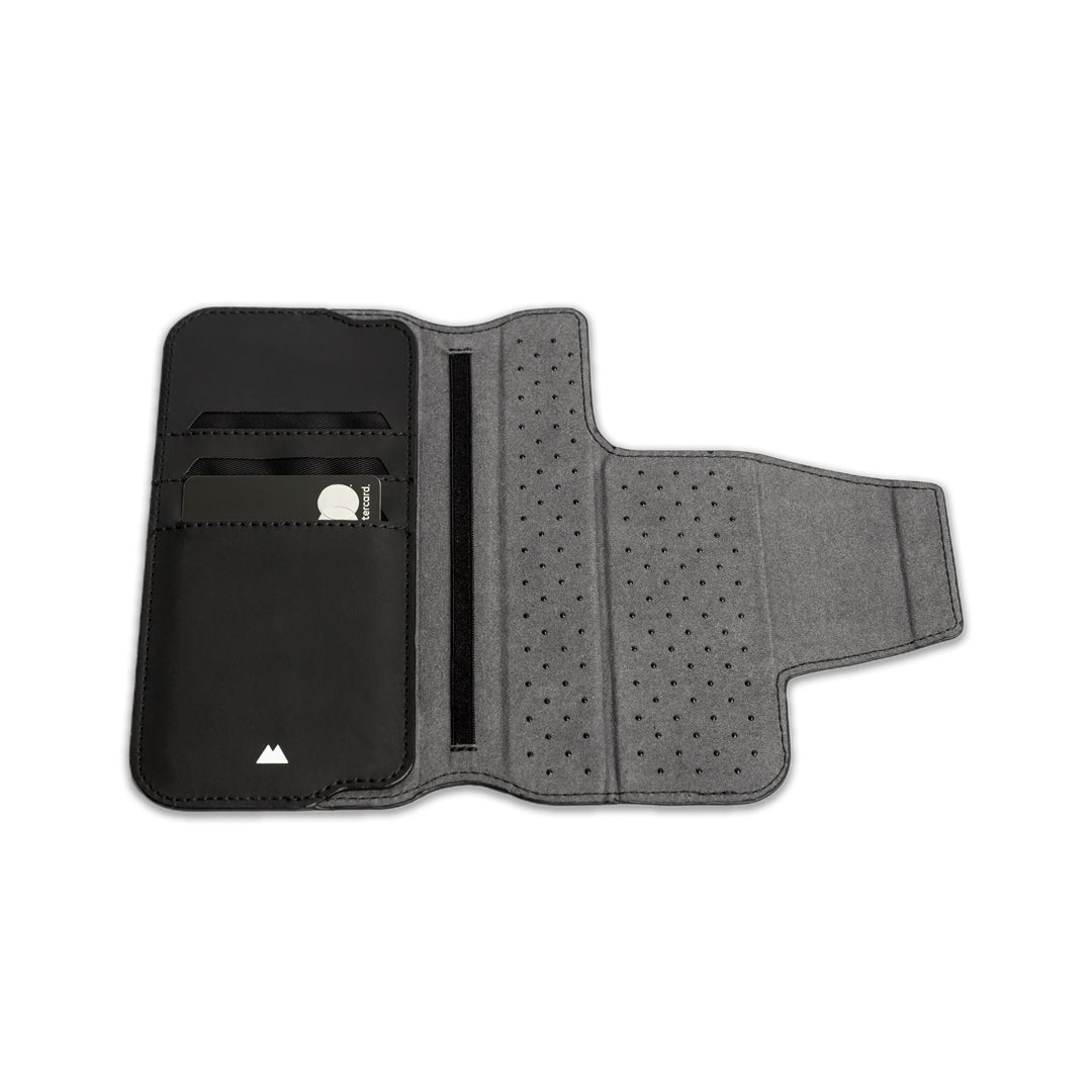 MagSafe Black Flip Wallet with Stand – Detachable & Secure