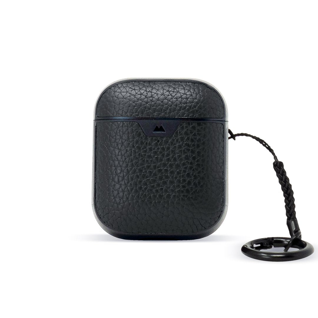 Premium Black Leather Case for AirPods 1 & 2 - Protective & Stylish