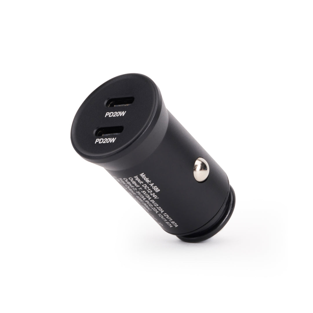20W Fast Car Charger with Dual USB-C Ports