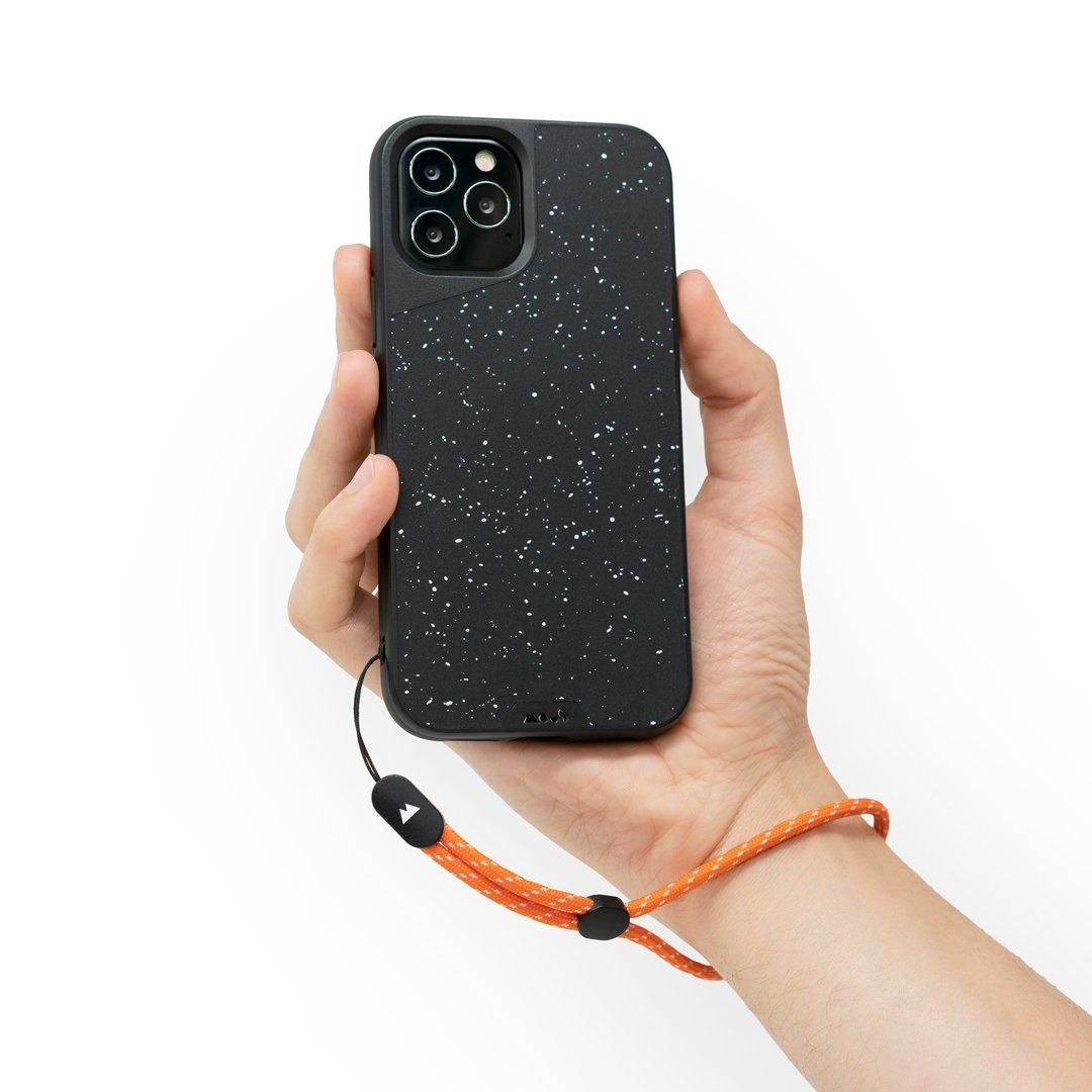 Anti-Slip Orange & White Phone Wrist Strap for Secure Grip