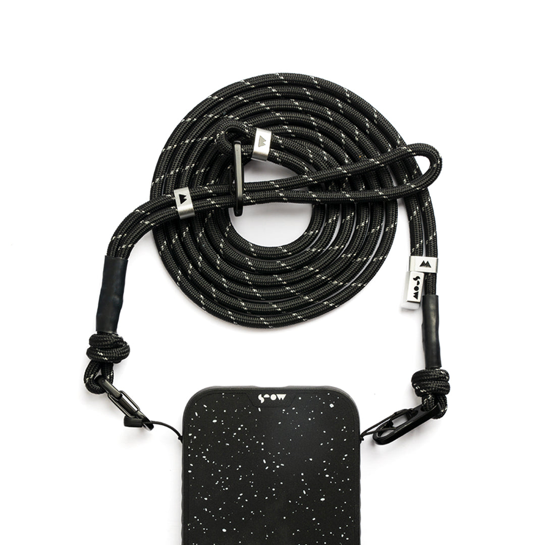 Adjustable Black Phone Sling for Hands-Free Use