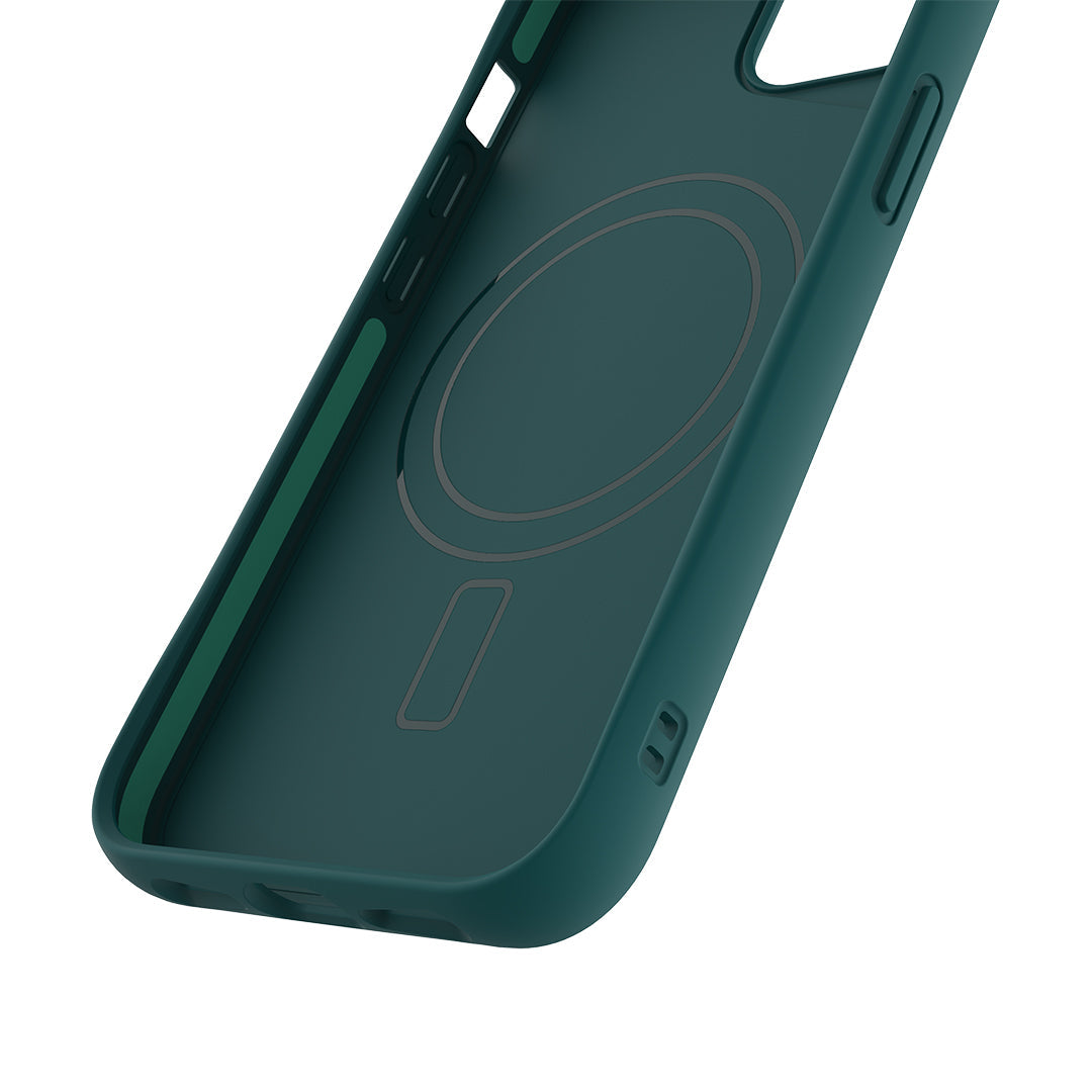 MagSafe Compatible iPhone Case in Jungle Teal - Limitless 4.0 with AiroShock