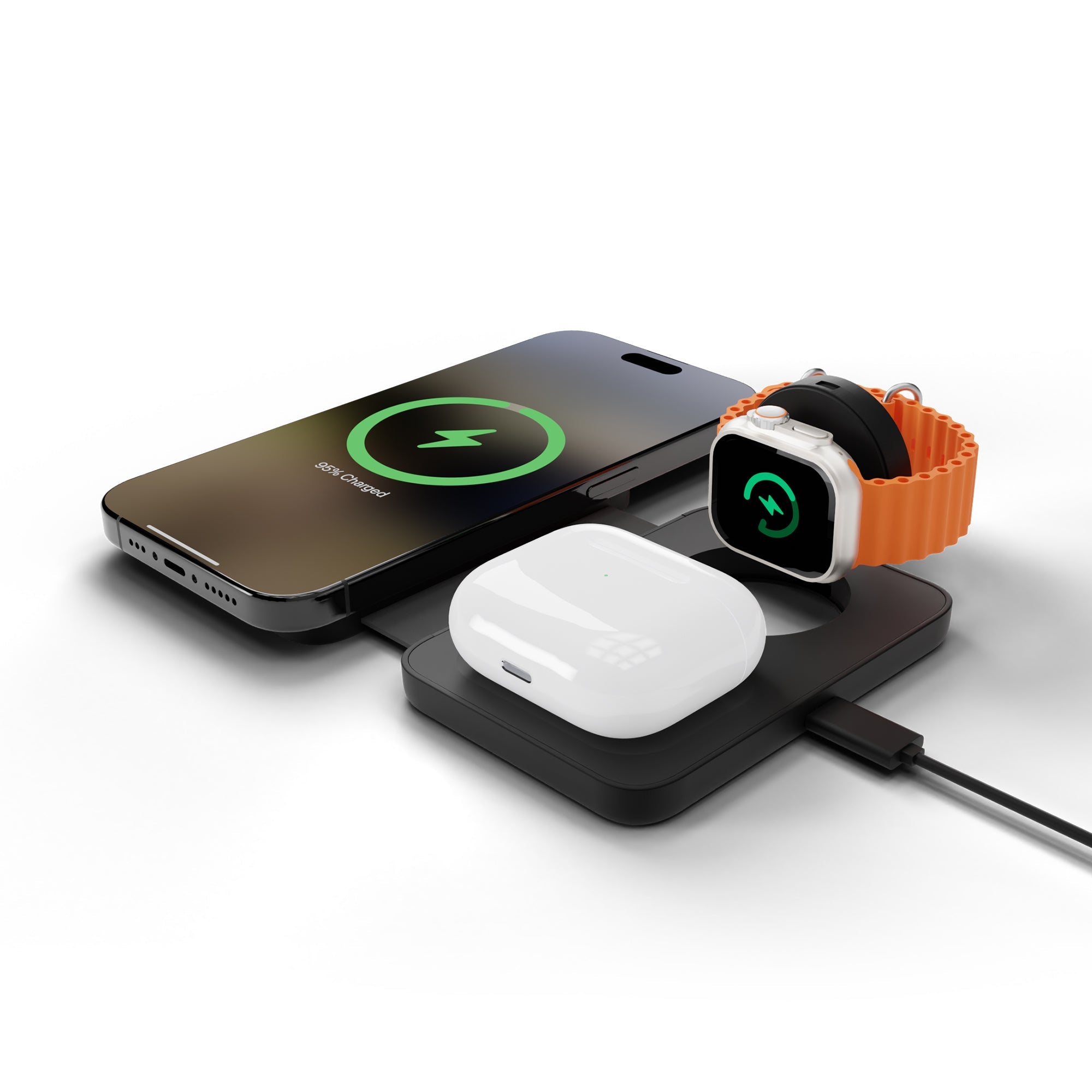 MagSafe 3-in-1 Wireless Charger for iPhone, Apple Watch & AirPods