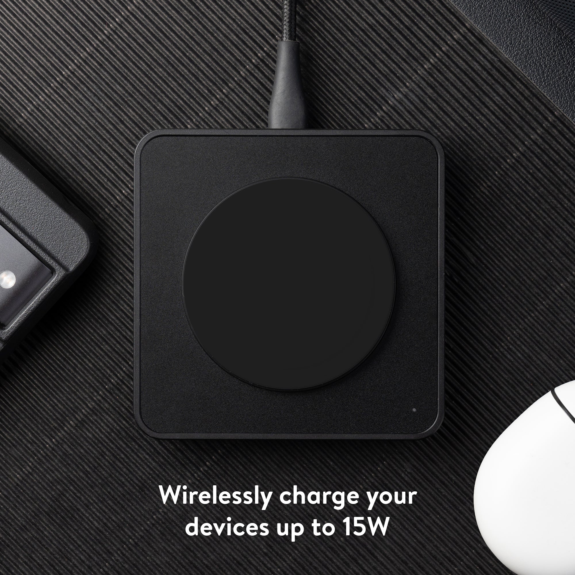 Qi2 Wireless Charging Pad - 15W Fast Matte Black Charger
