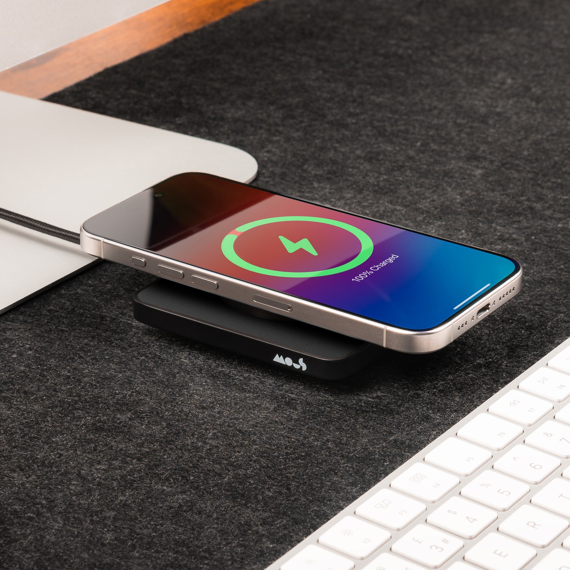 Qi2 Wireless Charging Pad - 15W Fast Matte Black Charger